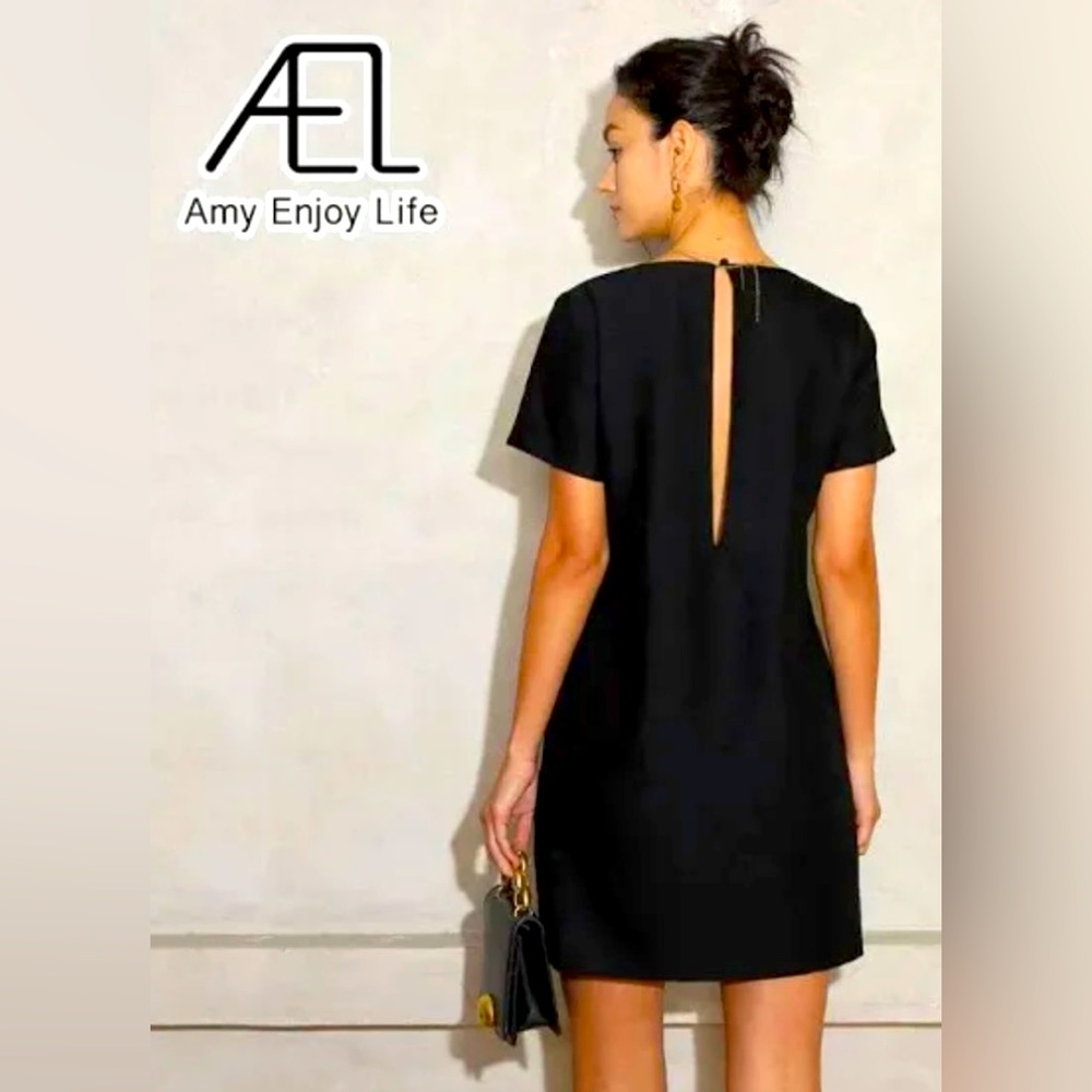 Amy Enjoy Life Mini Shirt Dress Color Black XL